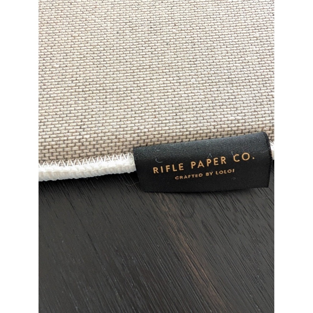 Rifle Paper Co x Loloi Delilah Bath Rug 17" x 24" Blue Hydrangea Floral Border - Picture 6 of 8